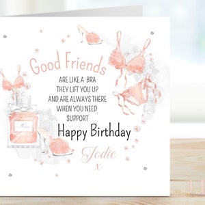 Friends Are Like Bras Any Occasion Greeting Card – Love Kate's