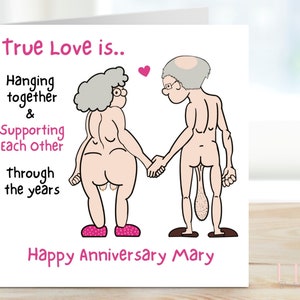 Support in Old Age, Rude Anniversary Card, Funny Card for Him, For Her, Husband, Wife, Fiance, Cheeky Card, Love, Married, Funny Anniversary