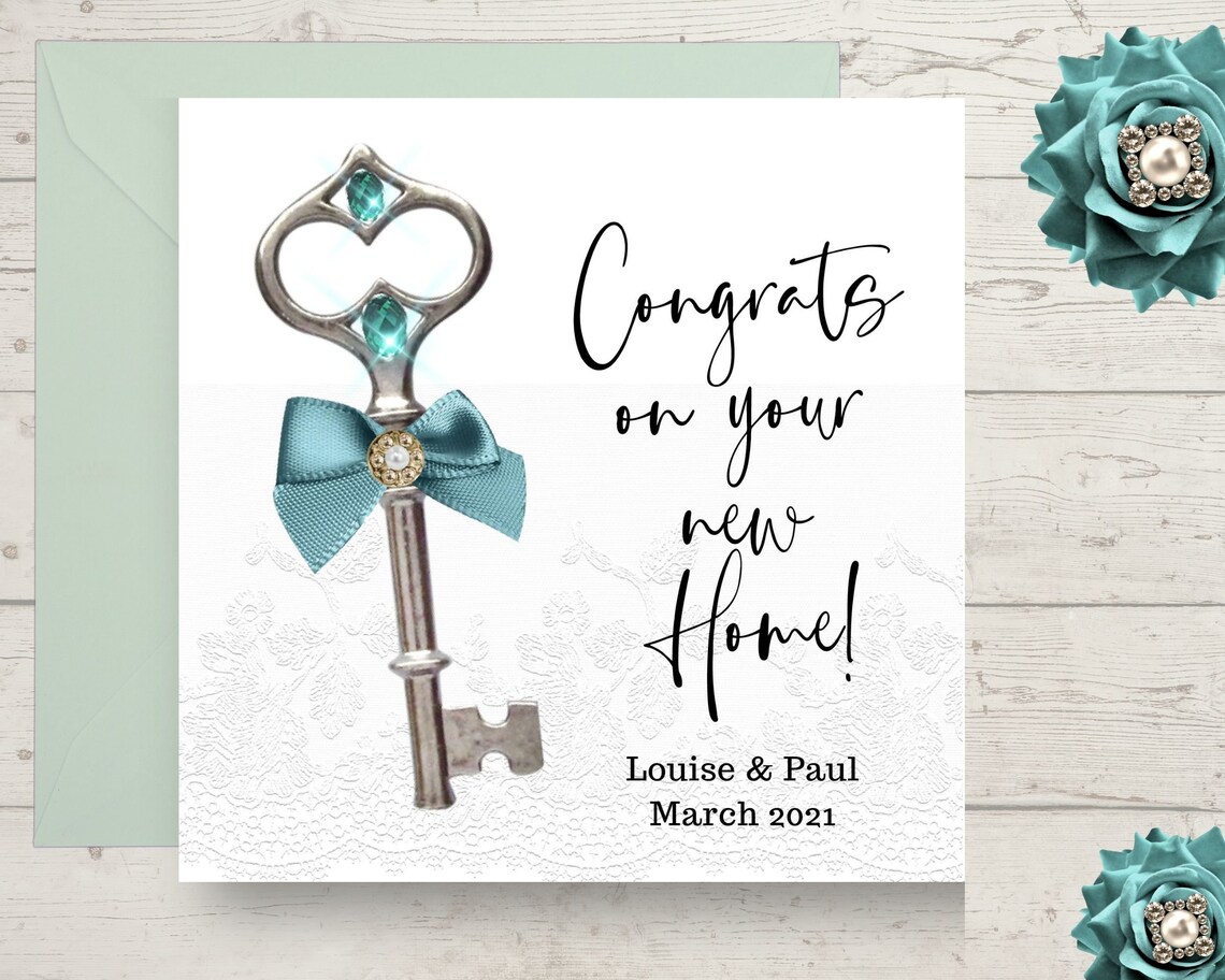 Personalised New Home Good Luck Card Etsy