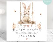 Printable Easter Card, Easter Printable, Downloadable, Editable, Print at Home, Card for Child, Any Relation, Name, Canva Editable