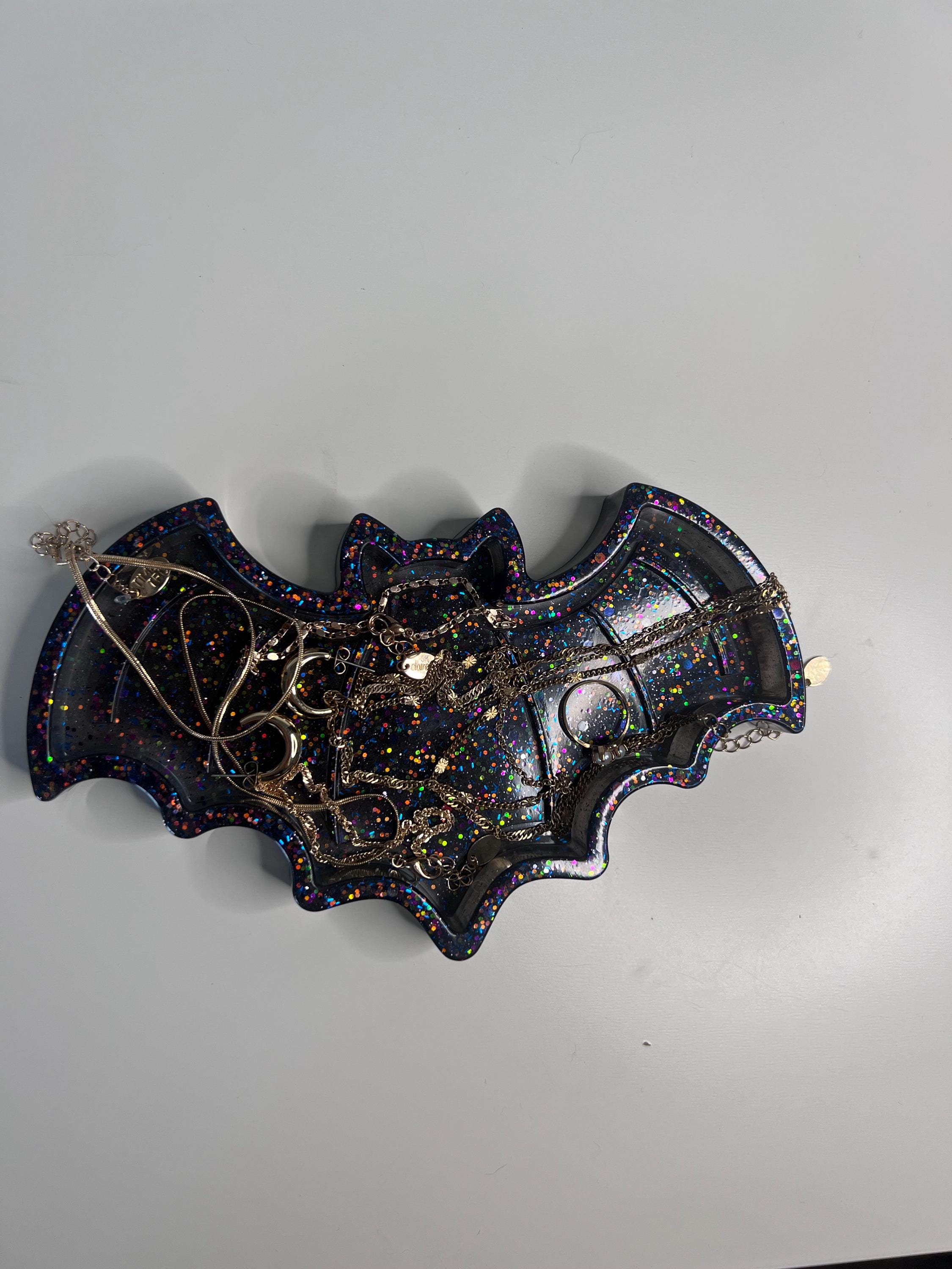 Bat Trinket Dish, Halloween Holder, Bat Organizer Dish - Etsy