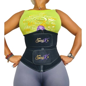 Waist Trainer for Women ChrissyK's Double Band Waist Trainer Work Out Sweat Belt Burn Tummy Fat Train Your Waist No Latex Fitness Double Band