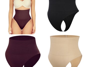 High Waist Compression Thong Pany |Body Shaper | | Tummy Control Thong | 4 Boning For No Rolling | Bikini Style