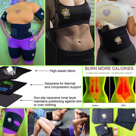 Sport Waist Trainer Weight Loss Women Sweat Thermo Wrap Body Shaper Belt  Yoga US