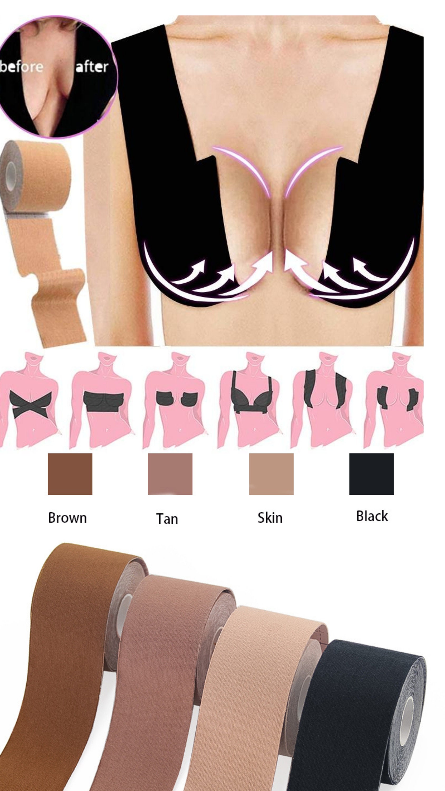 Breast Tape Body Tape Tape Method Lipo Tape Post Op Tape KT Tape Contouring  Tape After Surgery Tape -  Canada