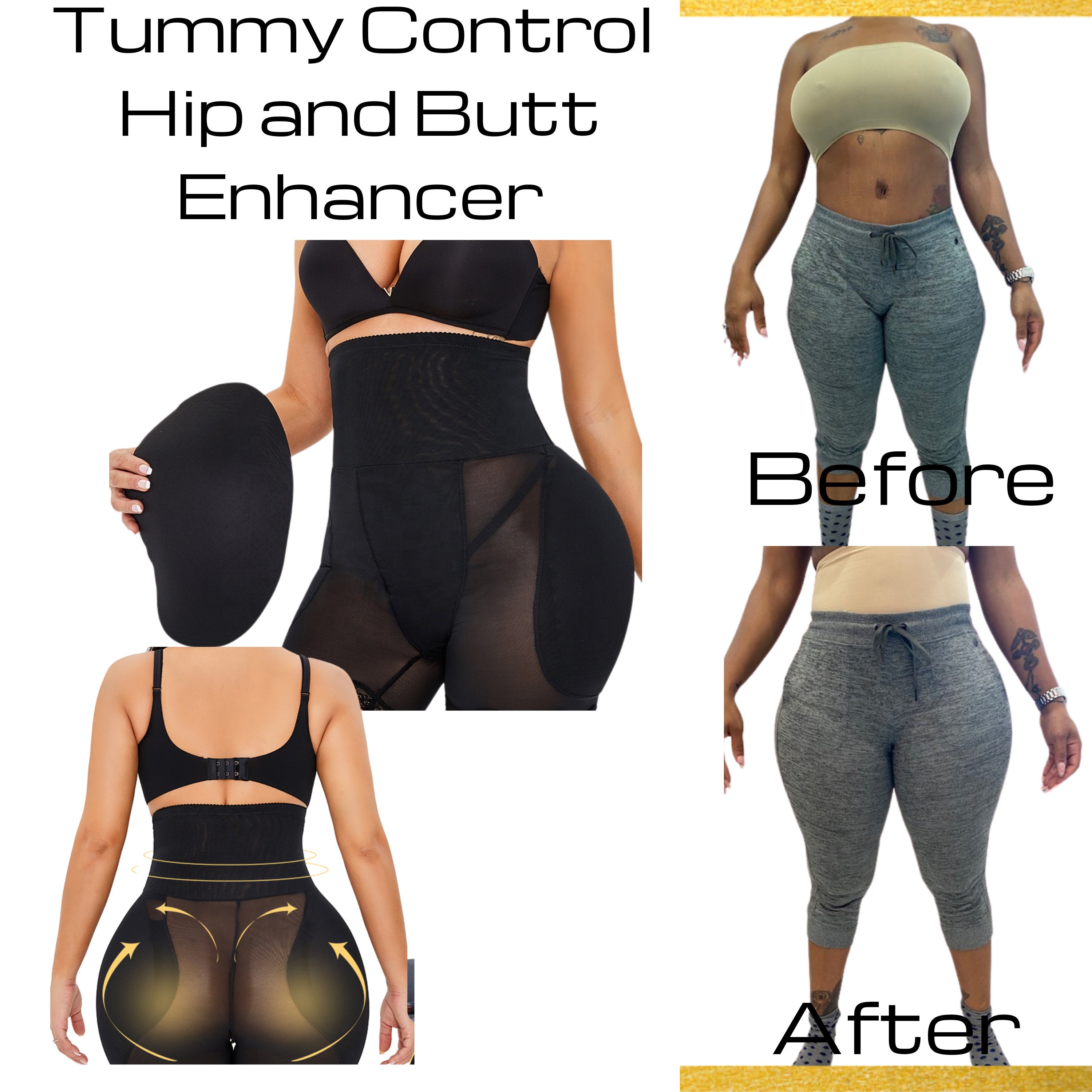 Hip Shaper Butt Enhancer Hip Dip Body Shaper Butt Lifter and Butt Enhancer  Powernet Tummy Compression Faja Post Partum 