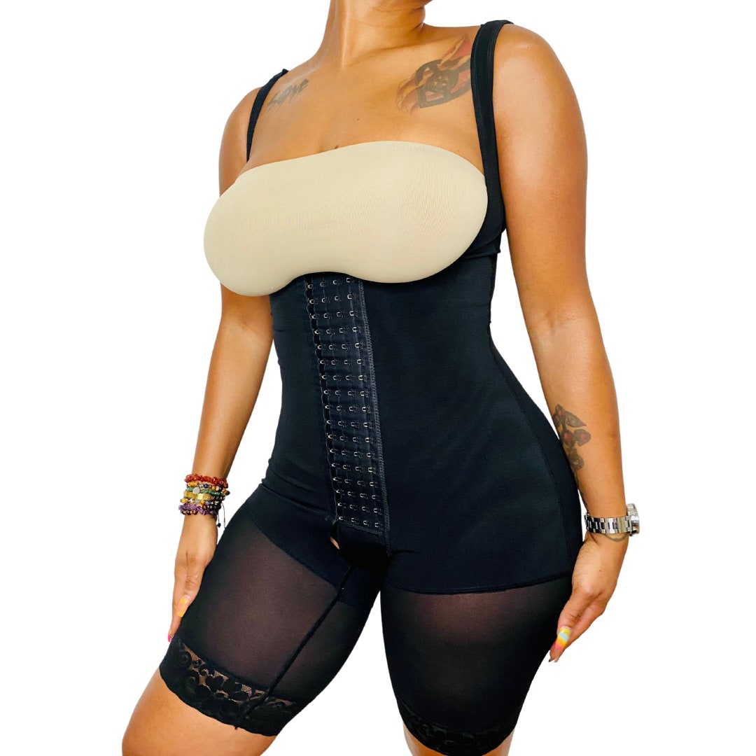 Full body mid thigh faja with hook closure - Contour Fajas