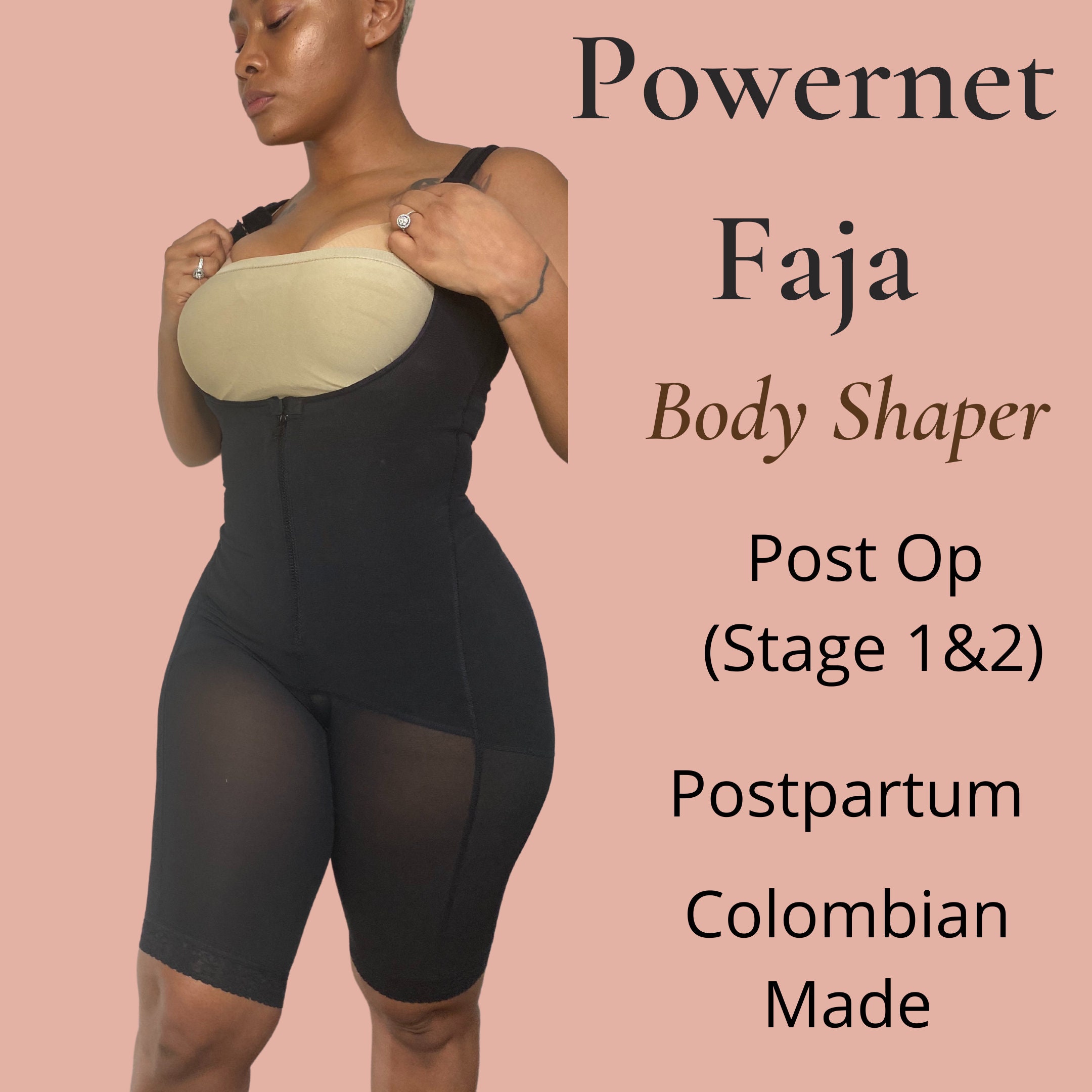 Body Shaper Full Compression Faja Post Surgery Post Op Post Partum Everyday  Wear Plus Size Columbian Made Powernet voluptuous Venus Shaper 