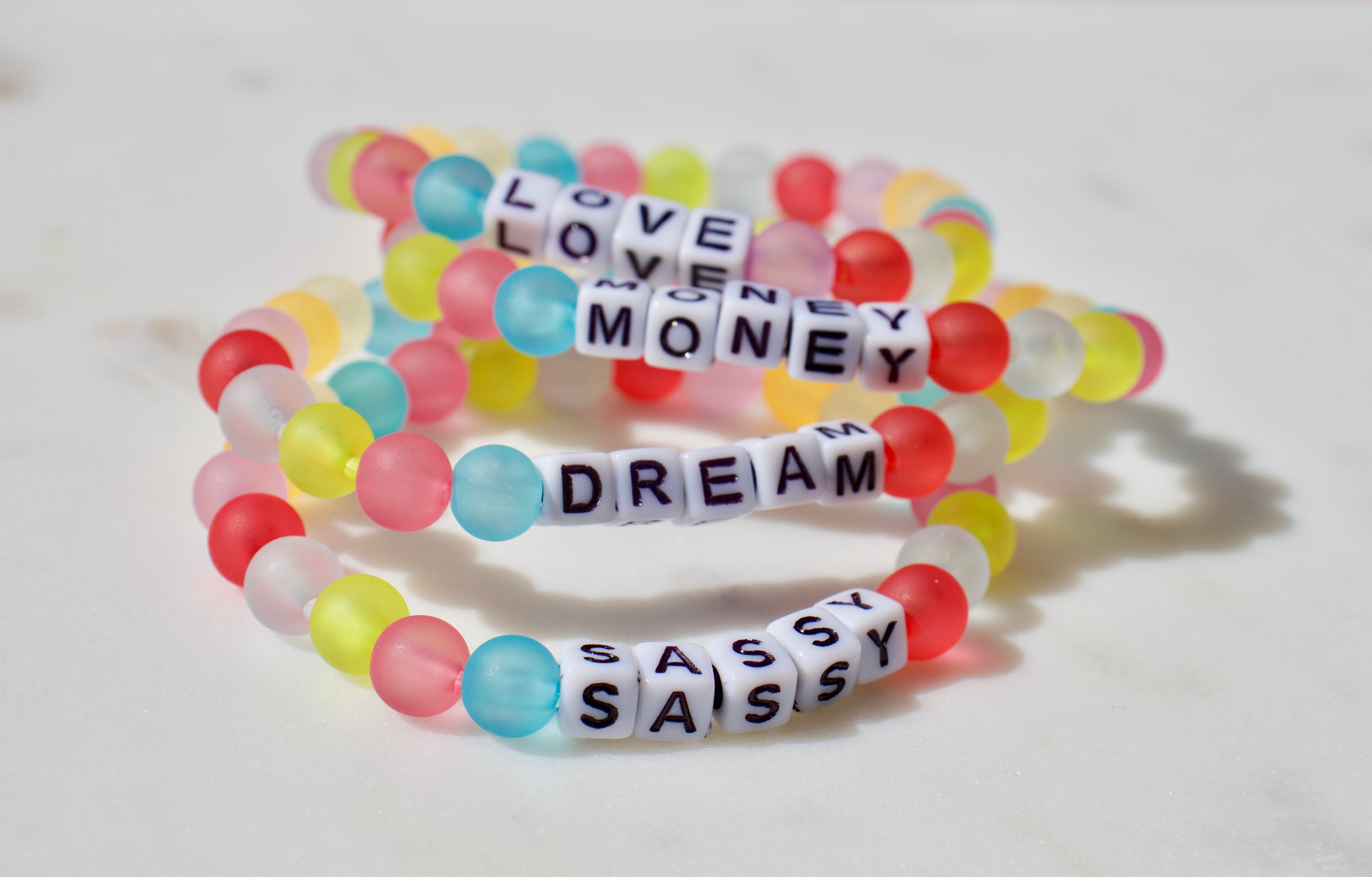 Custom Name Bracelet Colorful Word Bracelet Best Friend Etsy