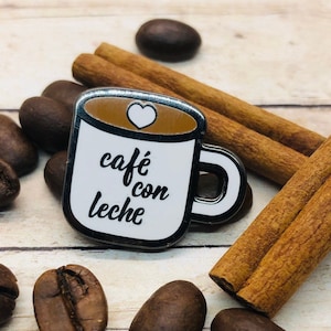 Exclusive Coffee Mug Enamel Pin/Cafe Con Leche Enamel Pin