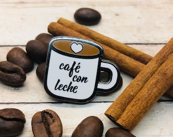 Exclusive Coffee Mug Enamel Pin/Cafe Con Leche Enamel Pin