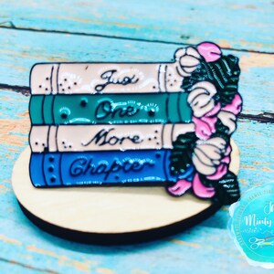 Just One More Chapter Enamel Pin, Unique Gift for a Teacher, Librarian or Book Lover, Bookworm Pin