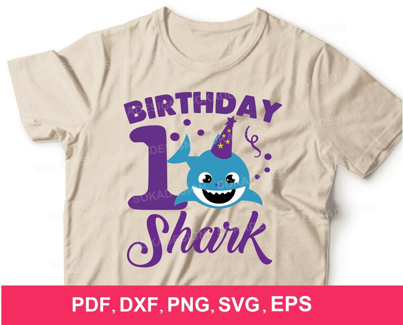 Download Shark 1st Birthday Svg boy Birthday Shark Svg Dxf pdf Png ...