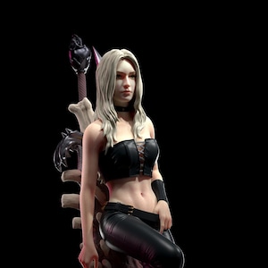 Trish aus Devil May Cry 4 (DMC4) (Fan Art) | Volles Model oder Büste | Miniatur-Maßstab 1:12 | h3LL Ersteller | Bastelbogen