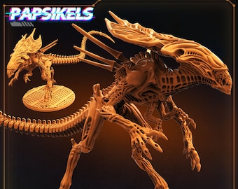 Xenowars Xeno Brood Grandmother Resin Miniature - Papsikels Alien Queen Figure for TTRPG and RPG Games