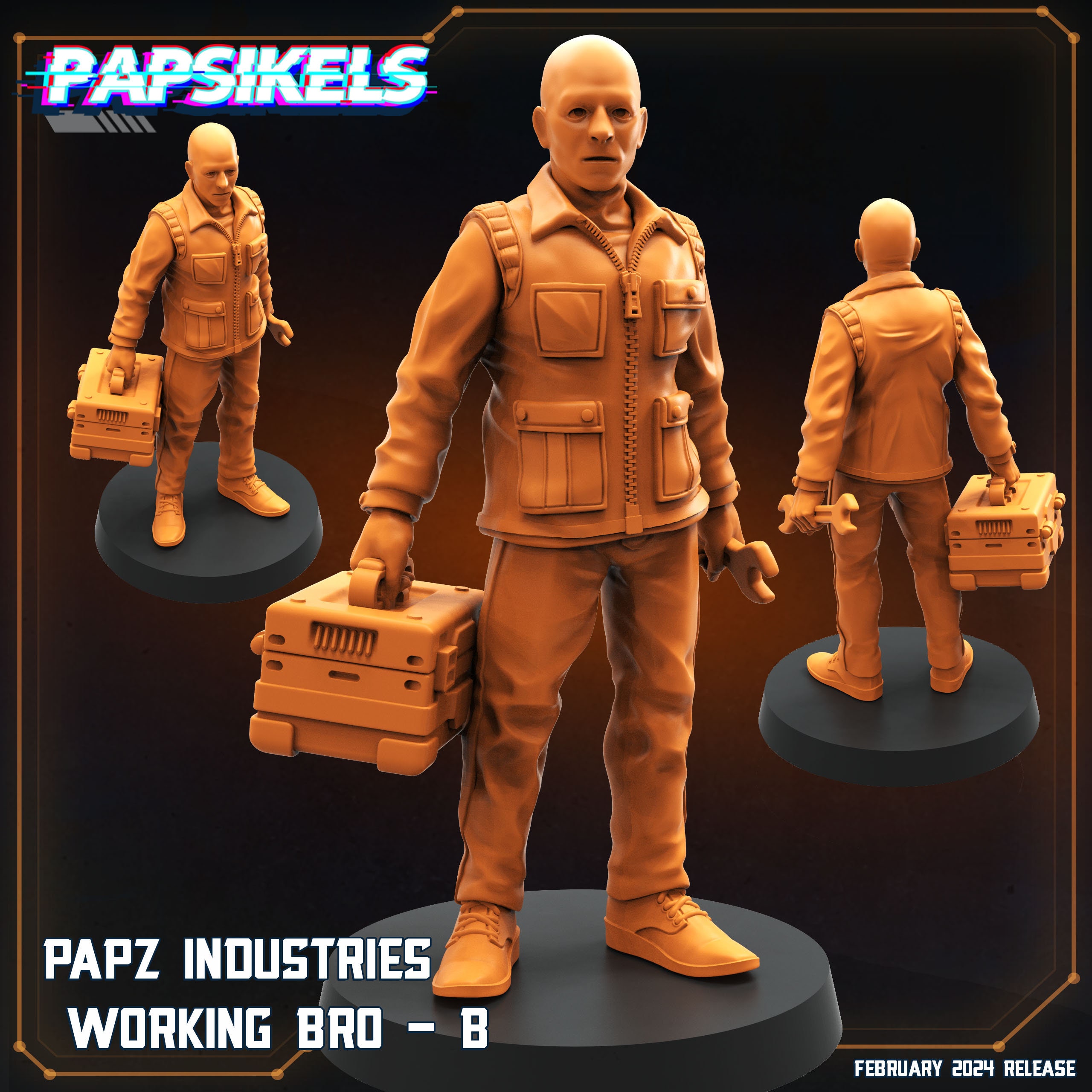Aliens Vs Humans, Working Bros Set 1 / Working Joes , Papsikels, 32mm ...