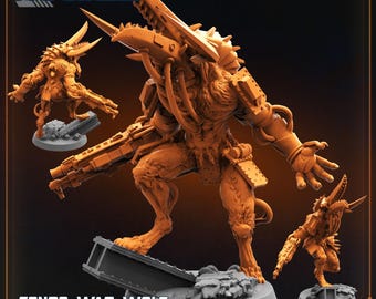 Tondo War Wolf | Trench Crusade | Papsikels Fantasy, Resin Miniature - Miniatura stołowa - Fantasy Miniature - 32 mm