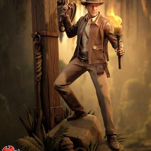 Indiana Jones uit Indiana Jones and the Great Circle (fanart) | Volledig model of buste | Miniatuurschaal 1:12 | h3LL Creator | Bouwpakket
