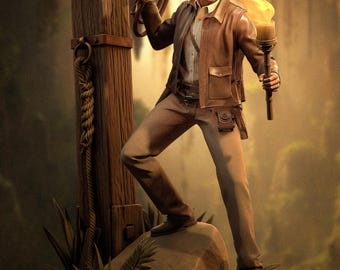 Indiana Jones da Indiana Jones e il Grande Cerchio (fan art) / Modello completo o busto / Scala in miniatura 1:12 / h3LL Creator / Kit modello fai da te