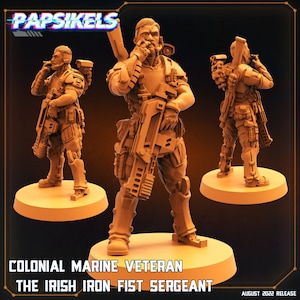 Alien Wars, vétéran de la marine coloniale, The Irish Iron Sergeant, Papsikels, 32 mm Mini