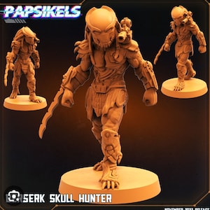 Berserk Skull Hunter Miniature - 32mm Resin Figurine for Tabletop RPG and Wargaming