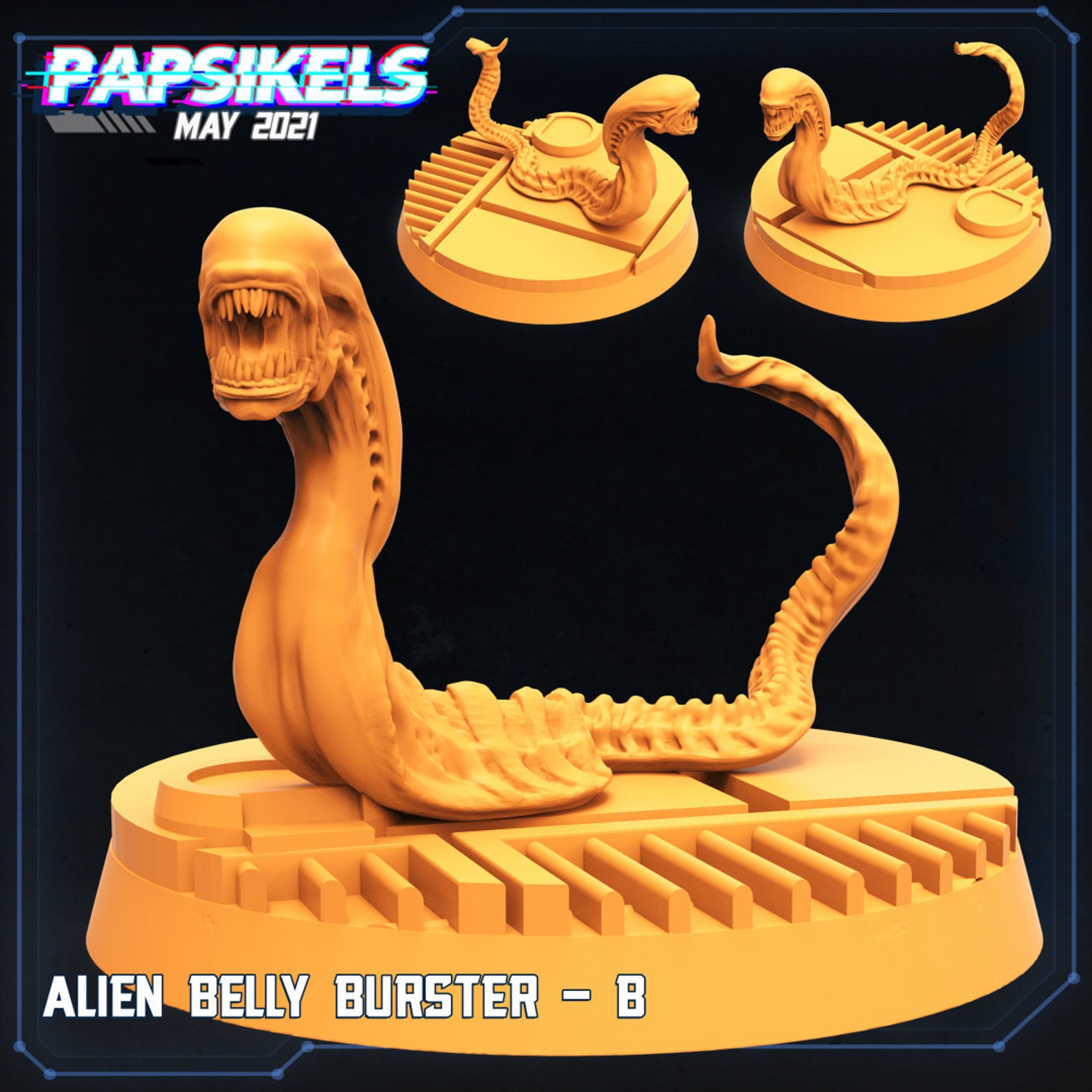 Aliens Vs Humans: 32mm Belly Burster Chestburster Model Set - 4 ...