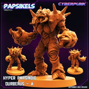 Cyberpunk Hyper Papsinoid Durberus Guyver Miniature - 32mm Scale RPG Figurine for Tabletop Gaming
