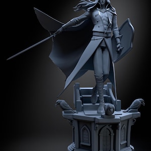 Alucard from Castlevania (fan art) | Full Model | Miniature scale 1:12 | h3LL Creator | DIY Model Kit