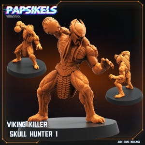 Aliens Vs Humans - Killers of Hunters I Viking Killer Skull Hunters | Papsikels, 28mm or 32mm Mini