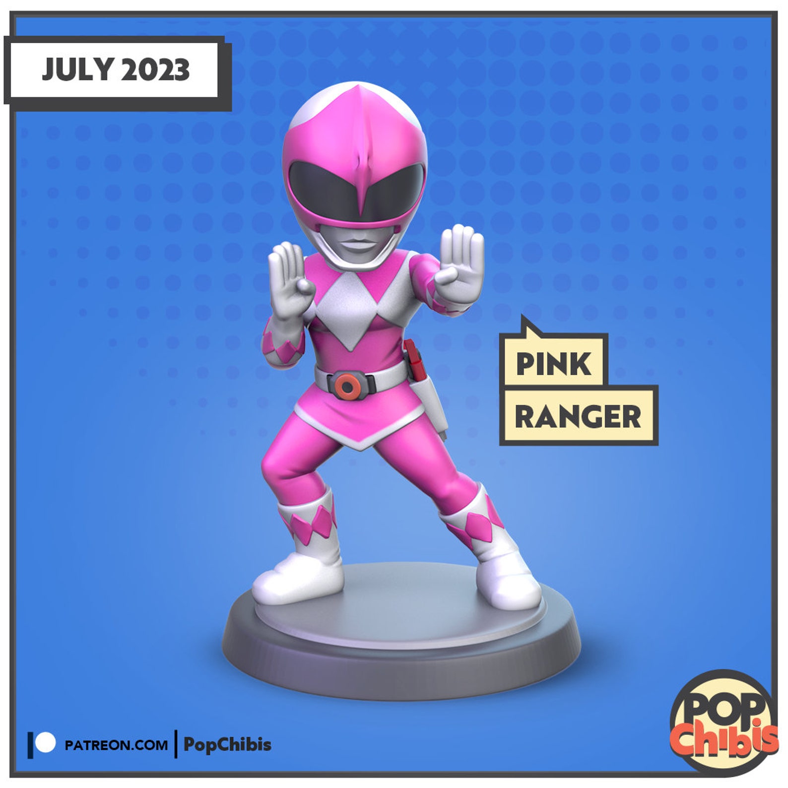 Power Rangers - Pink Ranger Chibi | KS | 75mm Scale | Pop Minis | Pop ...