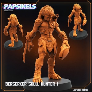 Skull Hunters - Berserker  Skull Hunter, Papsikels, Resin - Tabletop miniature - 32mm