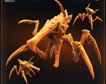 Arachnicon Warriors Dropship Troopers: 32mm Sci-Fi Insect Alien Miniatures for RPG & Tabletop Gaming