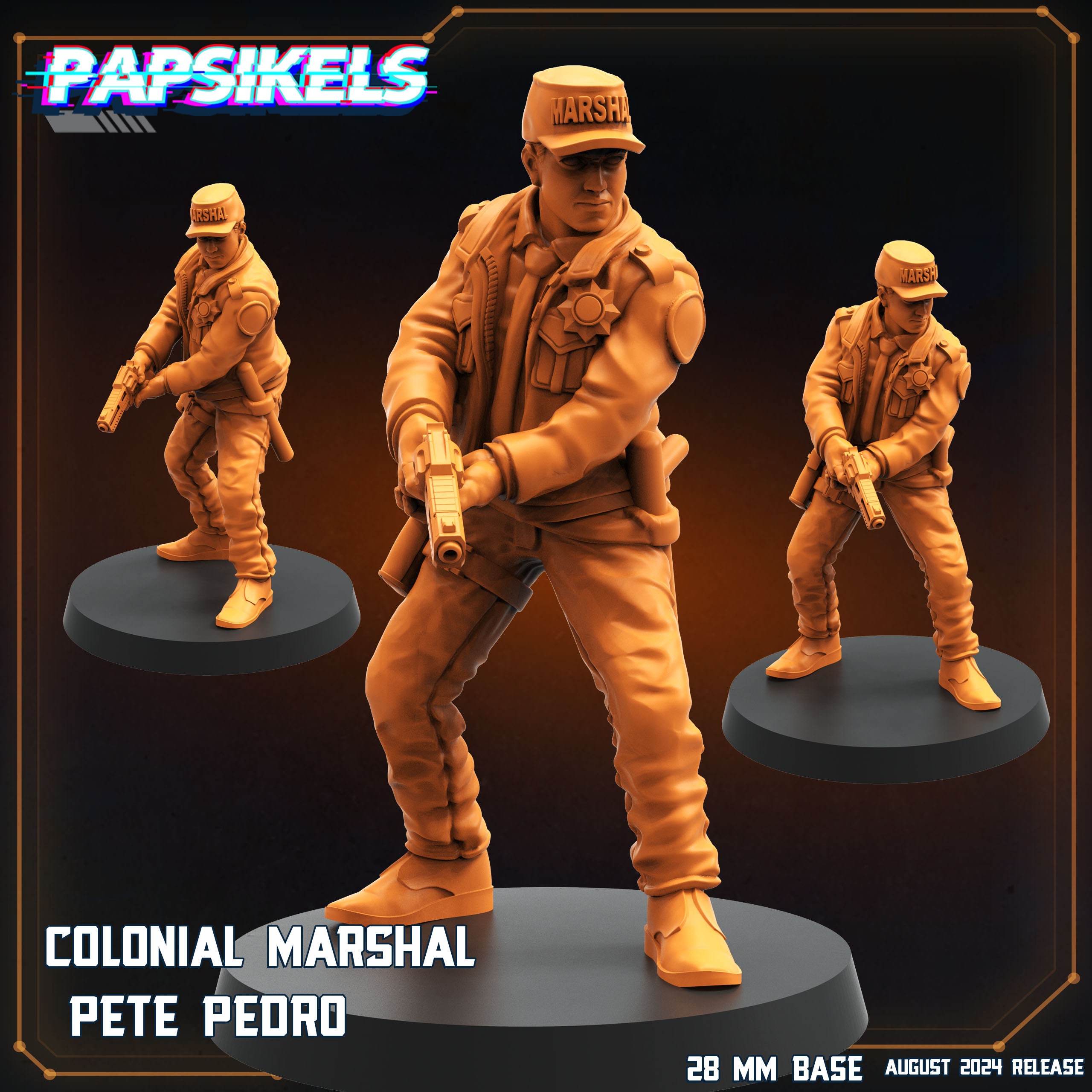 Aliens Vs Humans, Colonial Marshal Pete Pedro, Papsikels, 32mm Mini ...