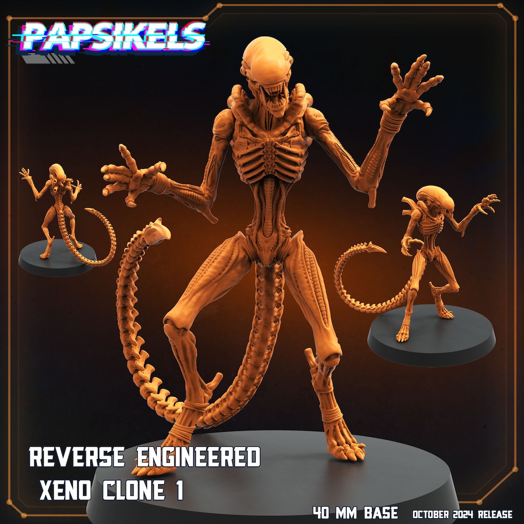 Alien Vs Human Scavenger Romulus: 32mm Reverse-engineered Xeno Clone ...
