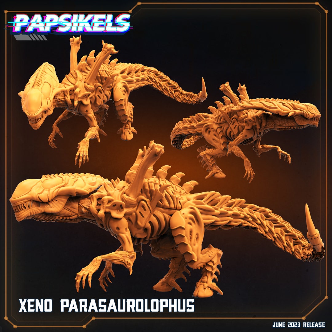 Aliens Vs Humans - Xenomorph Xeno Parasaurolophus Miniature: Epic Alien ...