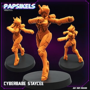 Cyberpunk, Cyberbabe Staycee, Papsikels, 32mm Mini