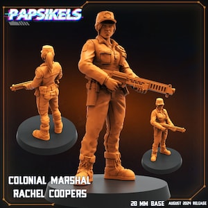 Aliens Vs Humans, Colonial Marshal Rachel Coopers, Papsikels, 32mm Mini