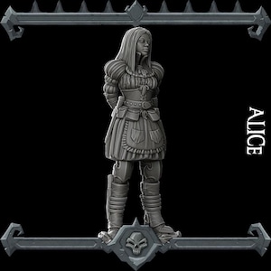 Alice - Barbar Goliath | Bonus | Raketen Schwein Spiele | Miniaturen für Tabletop Spiele. 28 mm bis 32 mm Resin für RPG, D&D, Dungeons and Dragons