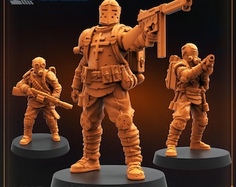 Miniatura de Ingenieros de Combate Quiapo: Cruzada de Trincheras de Papsikels (28/32 mm)