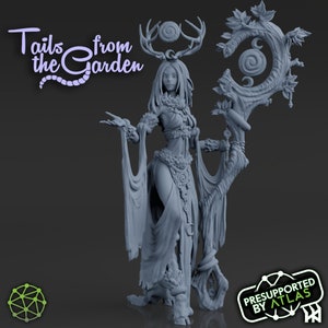 Delilah: Faun Druid Miniature for D&D, Pathfinder TTRPG - Fantasy Forest Creature by Atlas 3DSS