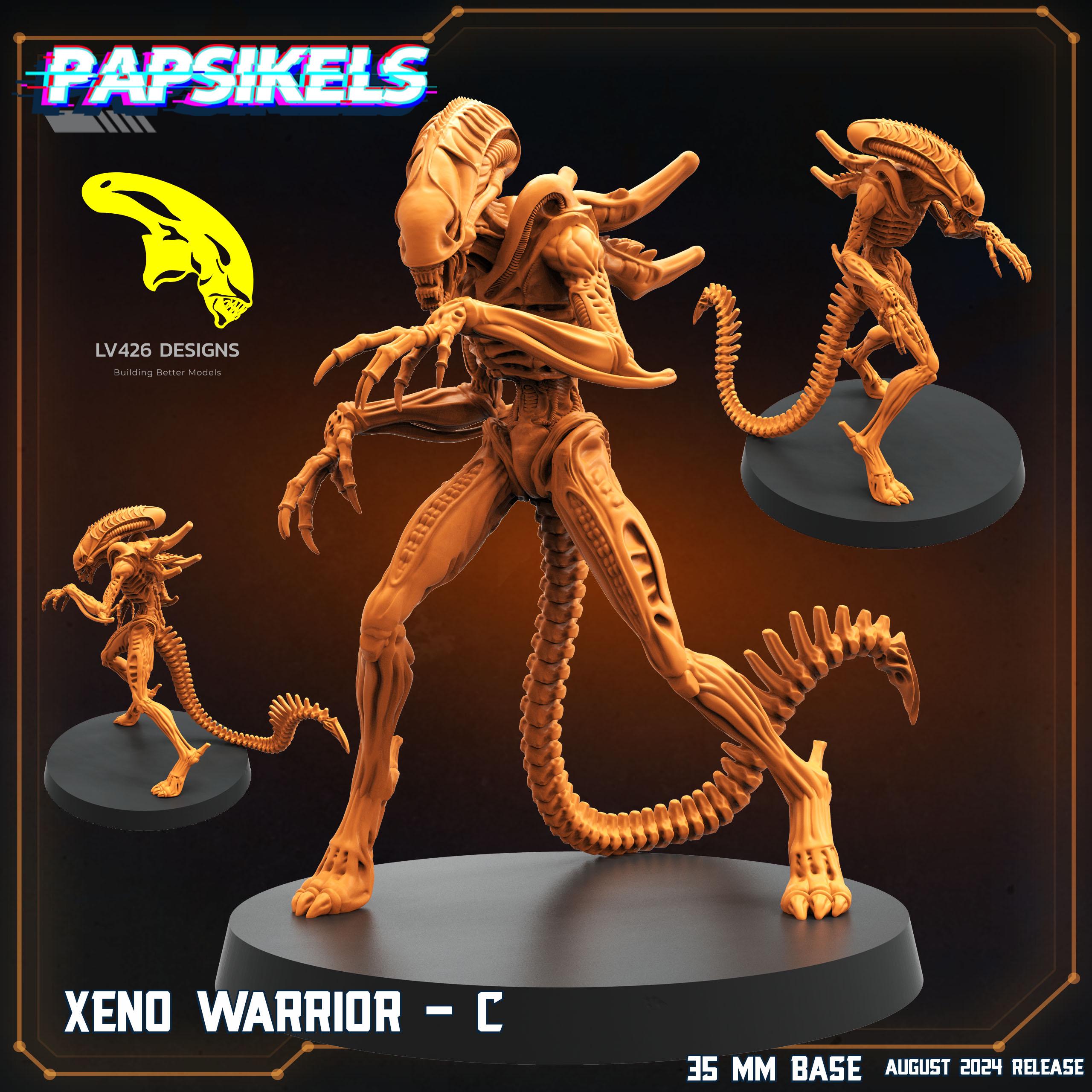 Alien Xenomorph Warriors 32mm Miniature for Sci-fi RPG, Tabletop Gaming ...