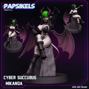 Cyberpunk, Cyber Succubus Mikanda, Cyberpunk, Papsikels, 32 mm mini