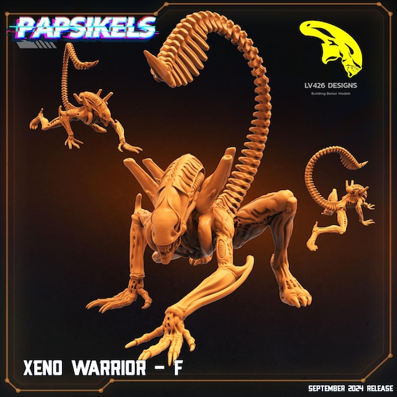 Aliens Xenomorph Warriors Resin Miniatures Papsikels - Etsy