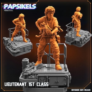 Aliens Vs Humans, Lieutenant First Class - Ripley, Papsikels, 32mm Mini