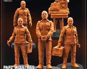 Aliens Vs Humans, Working Bros Set 1 / Working Joes , Papsikels, 32mm Mini