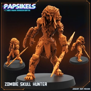 Skull Hunters | Zombie Skull Hunter | 12 Days of January | Papsikels, Resin Miniature - Tabletop miniature - Fantasy Miniature - 32mm