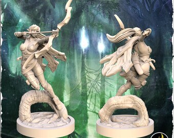 Azura the Talon Wind: 75mm Elf Archer Fantasy Miniature - Ravi Sampath Kickstarter Collection