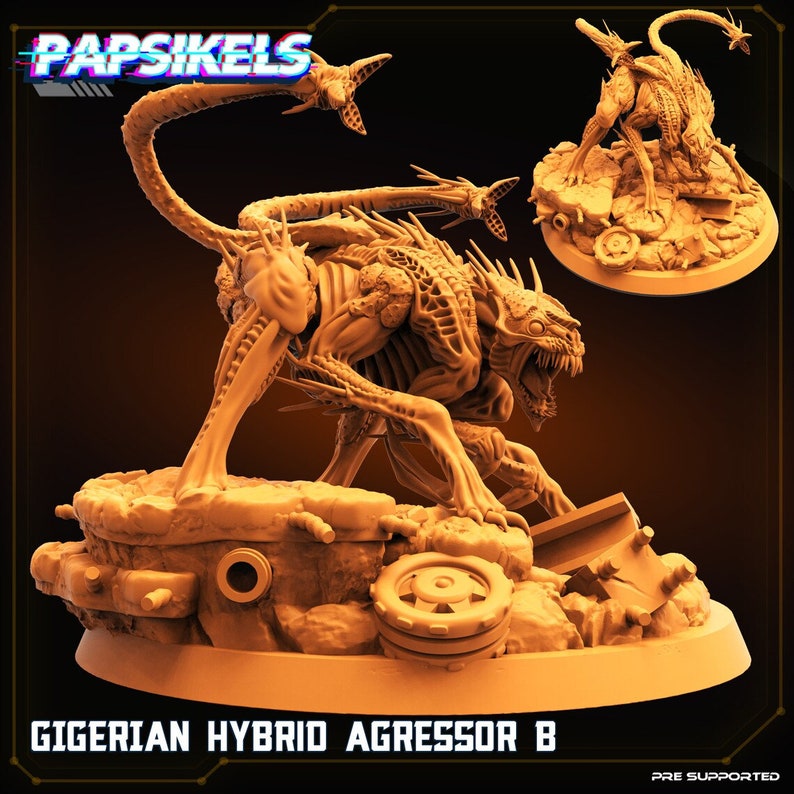 Aliens Vs Humans, Gigerian Hybrid Agressors, Papsikels, 32mm Mini - Etsy
