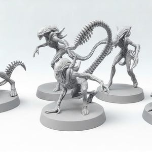Alien Xenomorph warriors 32 mm Miniatur für Sci-Fi RPG, Tabletop Gaming - Papsikels Resurgence Collection