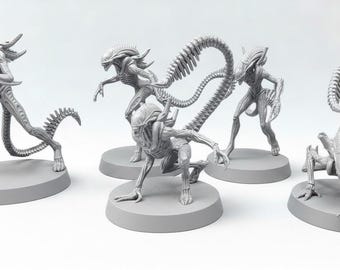Aliens Xenomorph Warriors Resin Miniatures Papsikels - Etsy